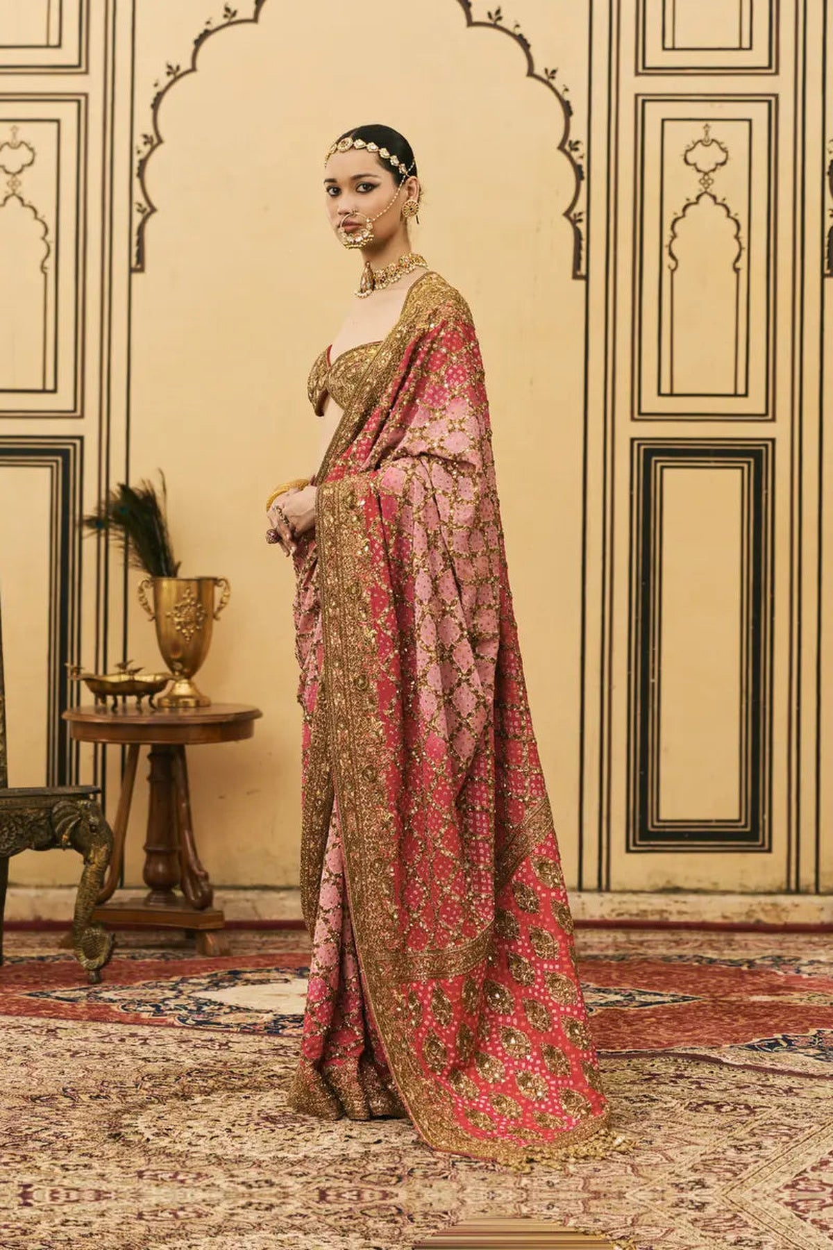 Gulrukh Ombre Saree Set