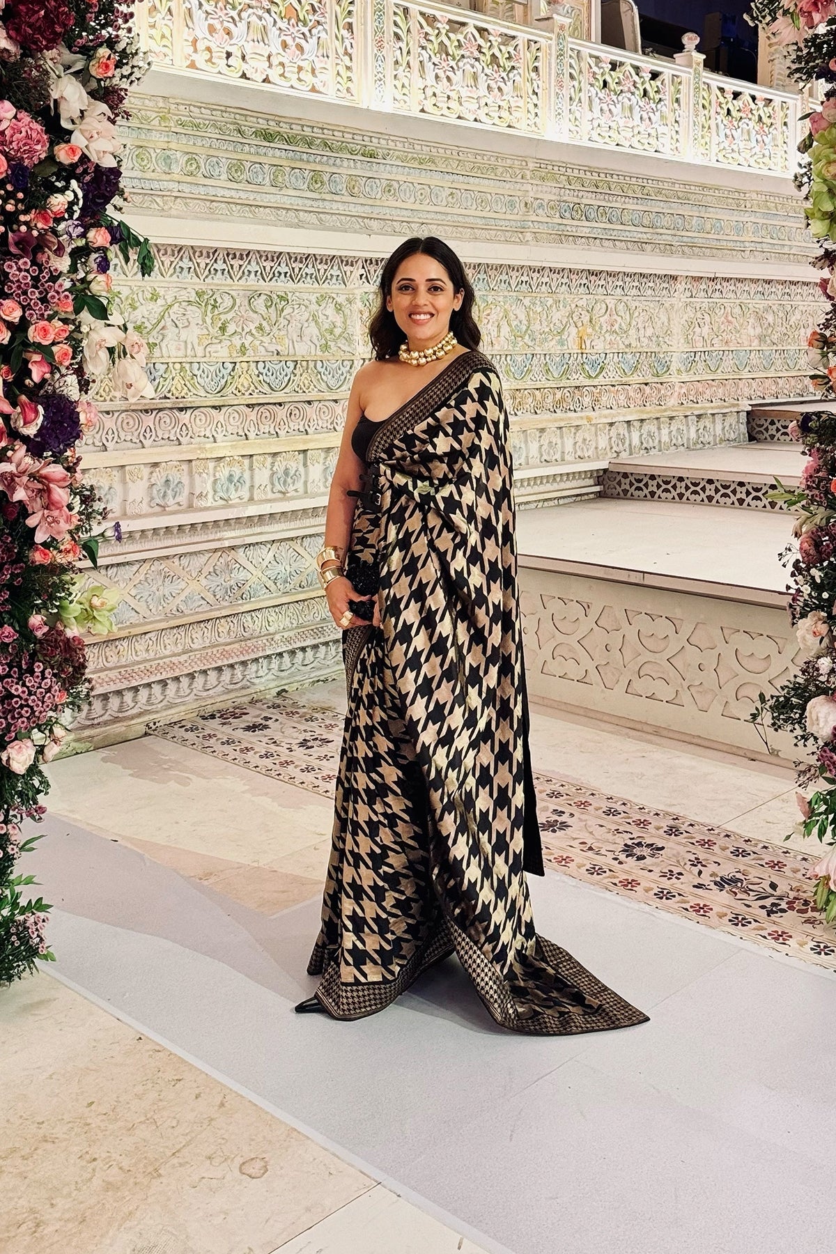 Black and Gold Gerum Saree