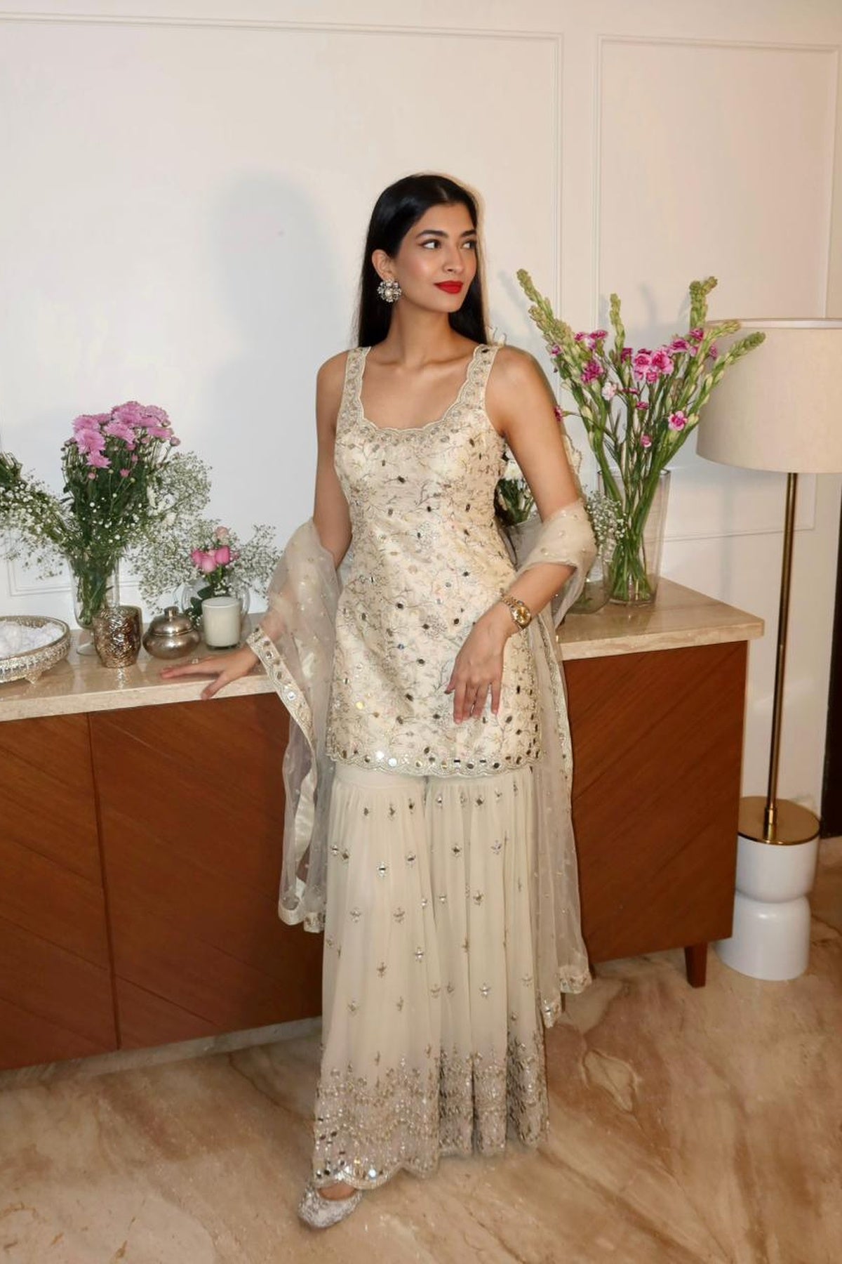 Hanna Khan in Soneera Sharara Set
