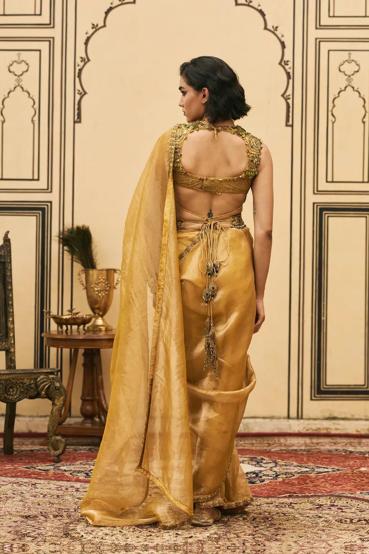 Haridra Jadaau Saree Set