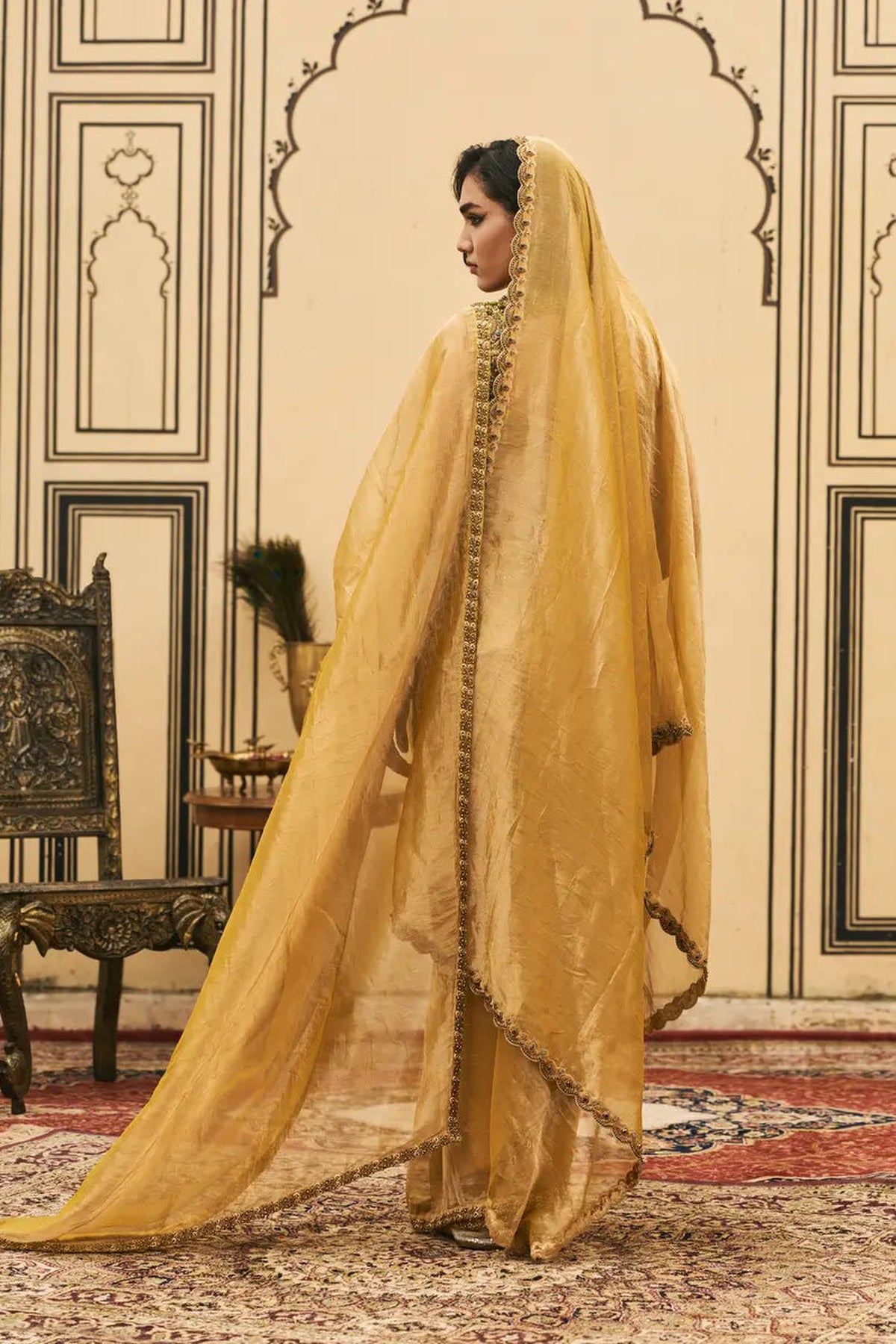 Haridra Jadaau Saree Set