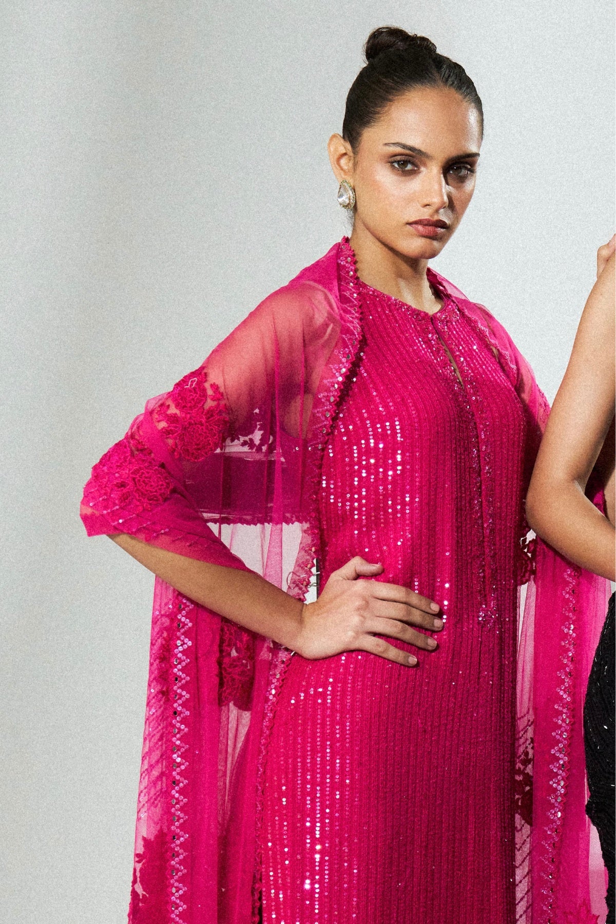 Hot Pink sequins suit