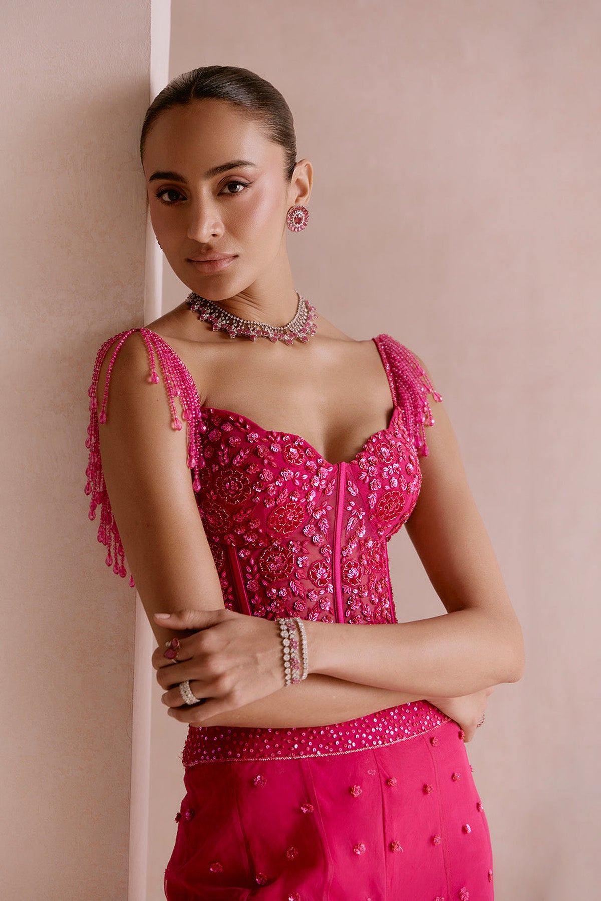 hot pink sharara set