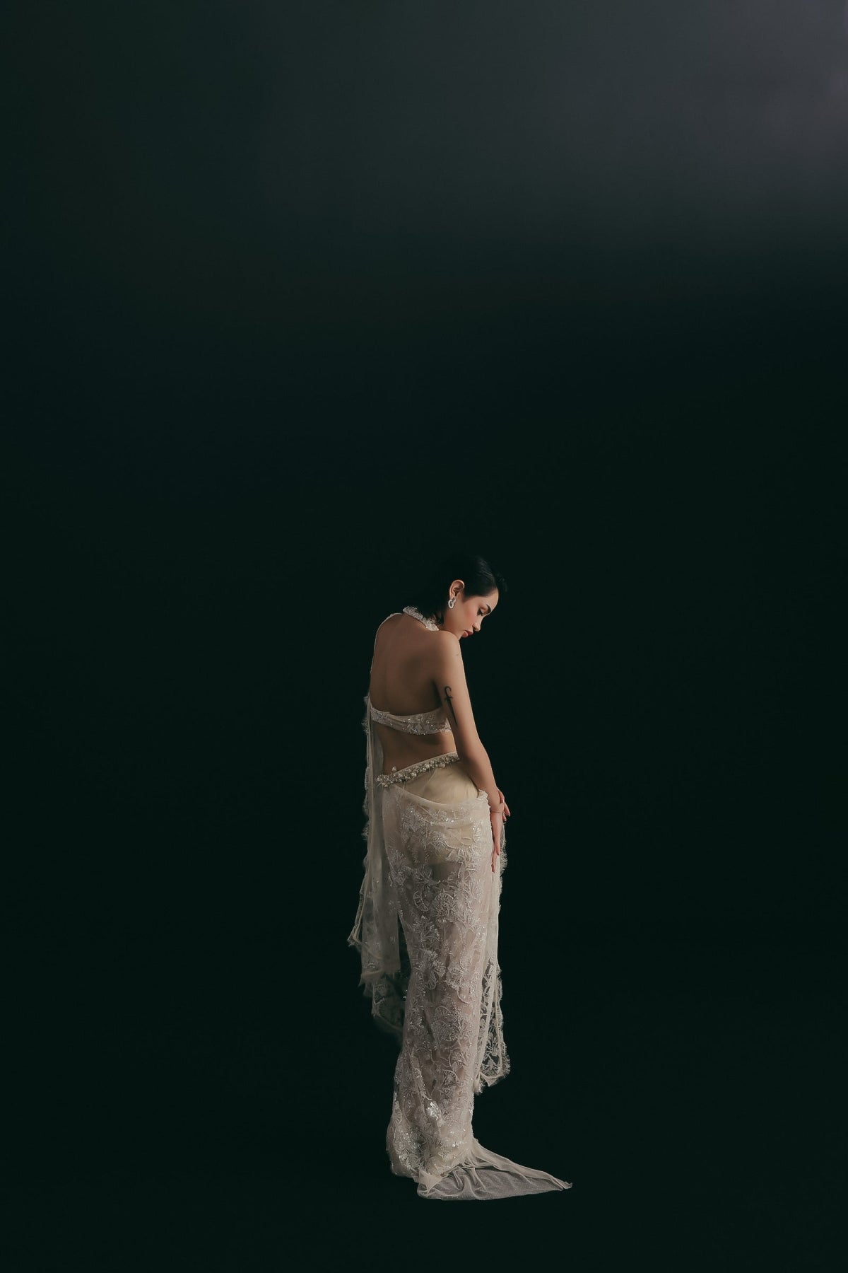 Icing on the Lace Draped Sari