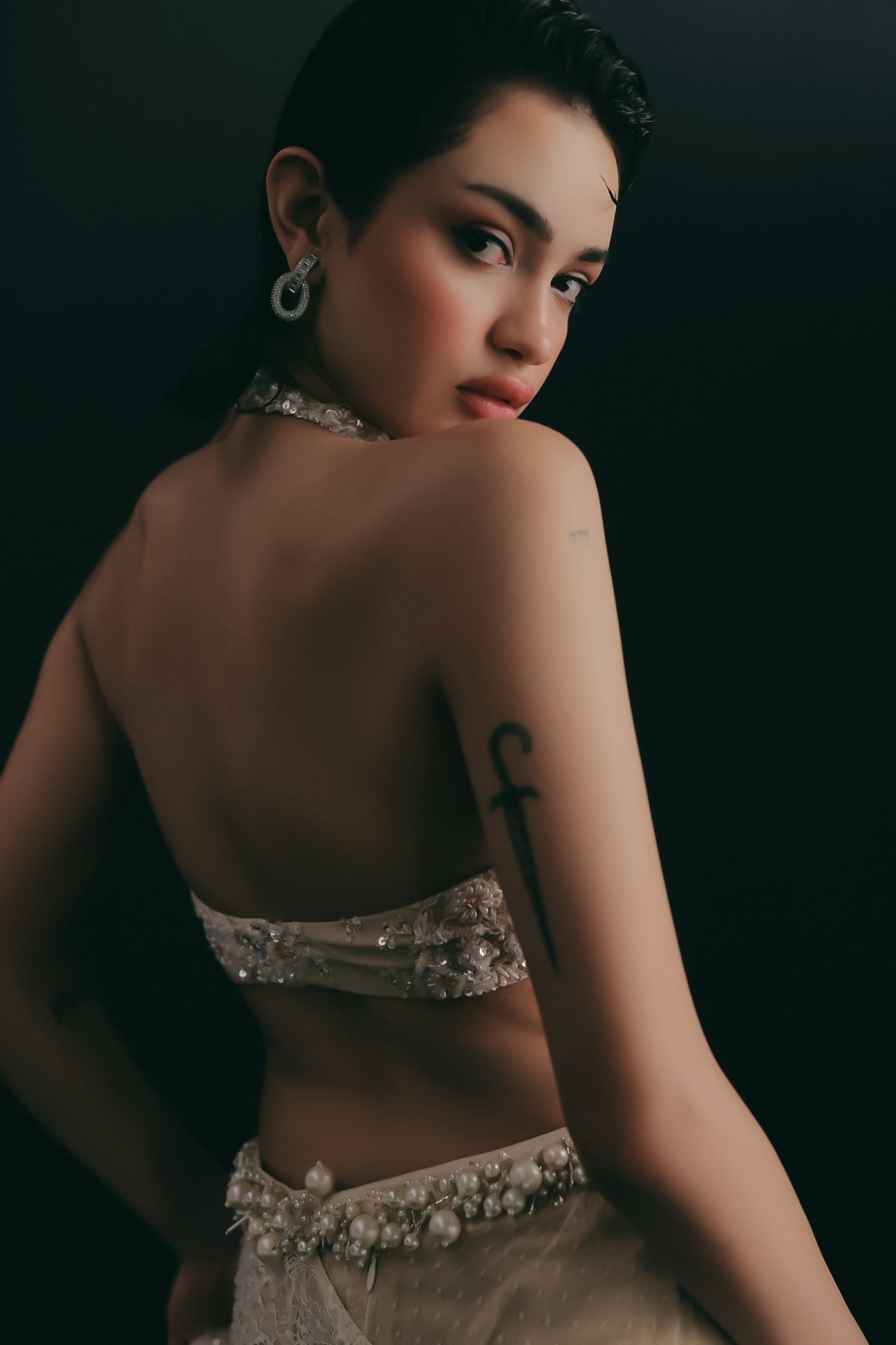 Icing on the Lace Draped Sari