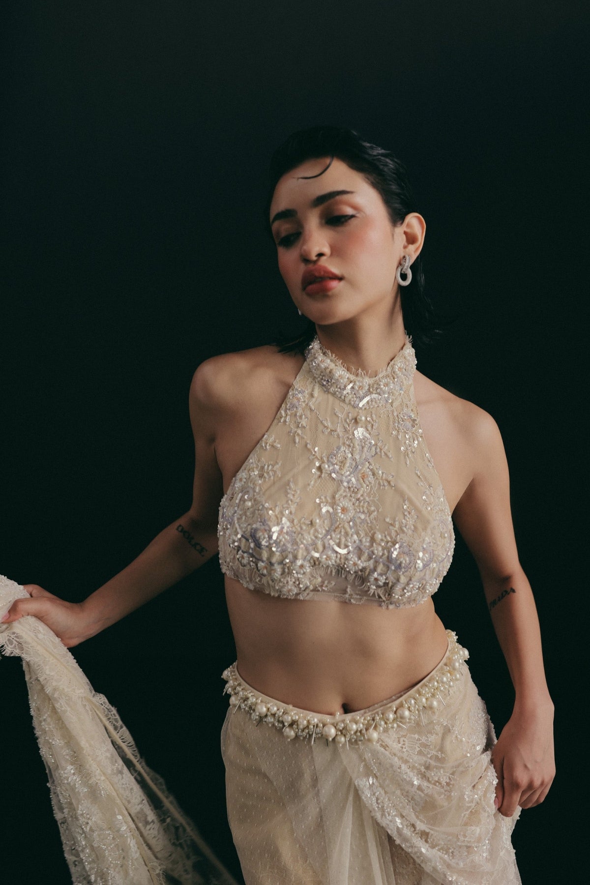 Icing on the Lace Draped Sari