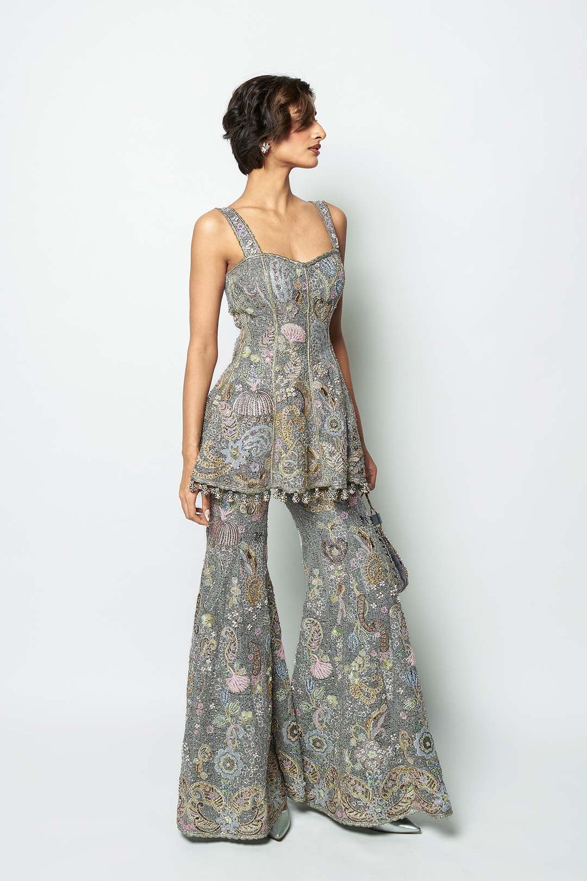 Interaether - Grey Mesh Sharara