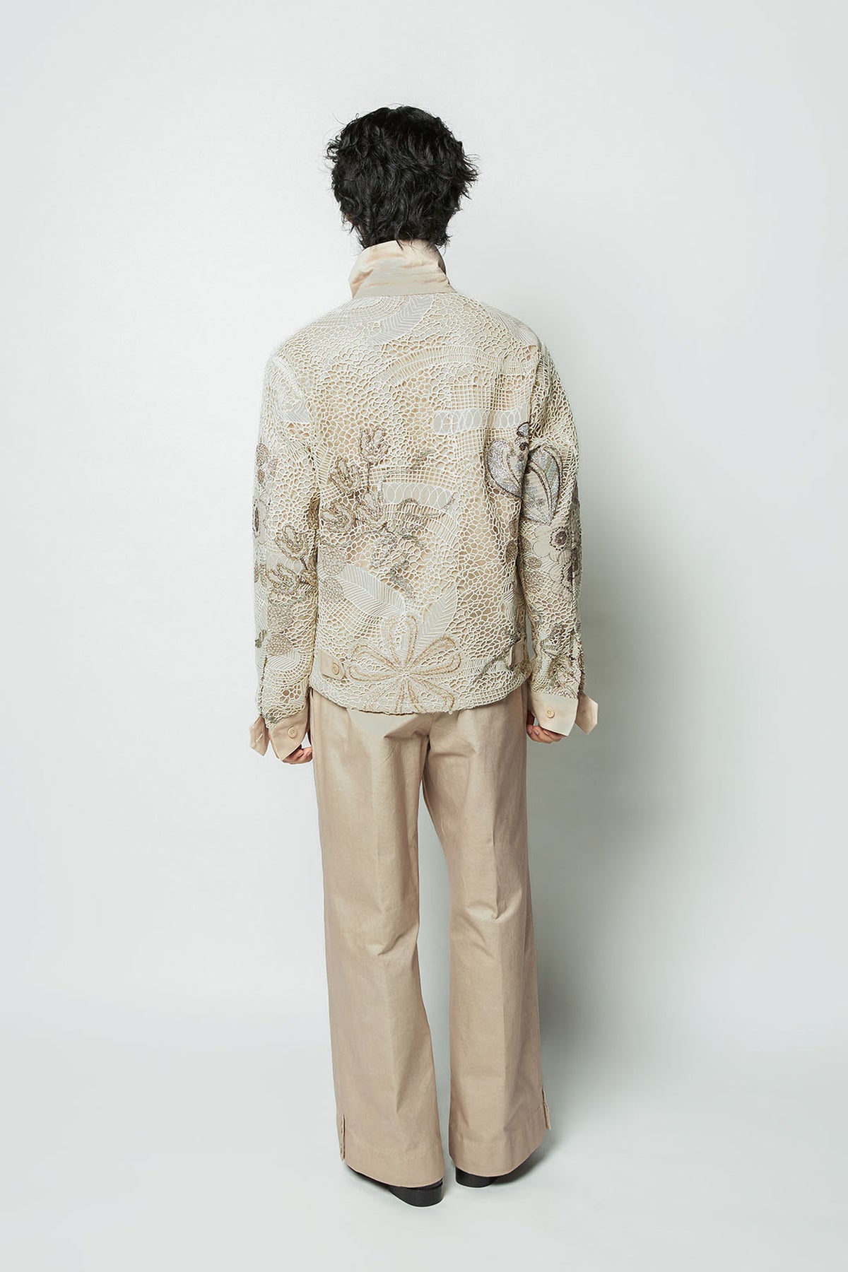 Intercore - ivory beige mesh jacket
