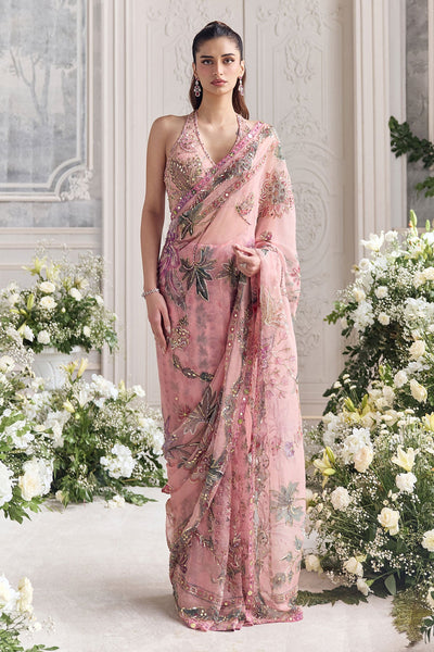 Itr Pre-Draped Saree With Halter Neck Blouse - Ready To Ship