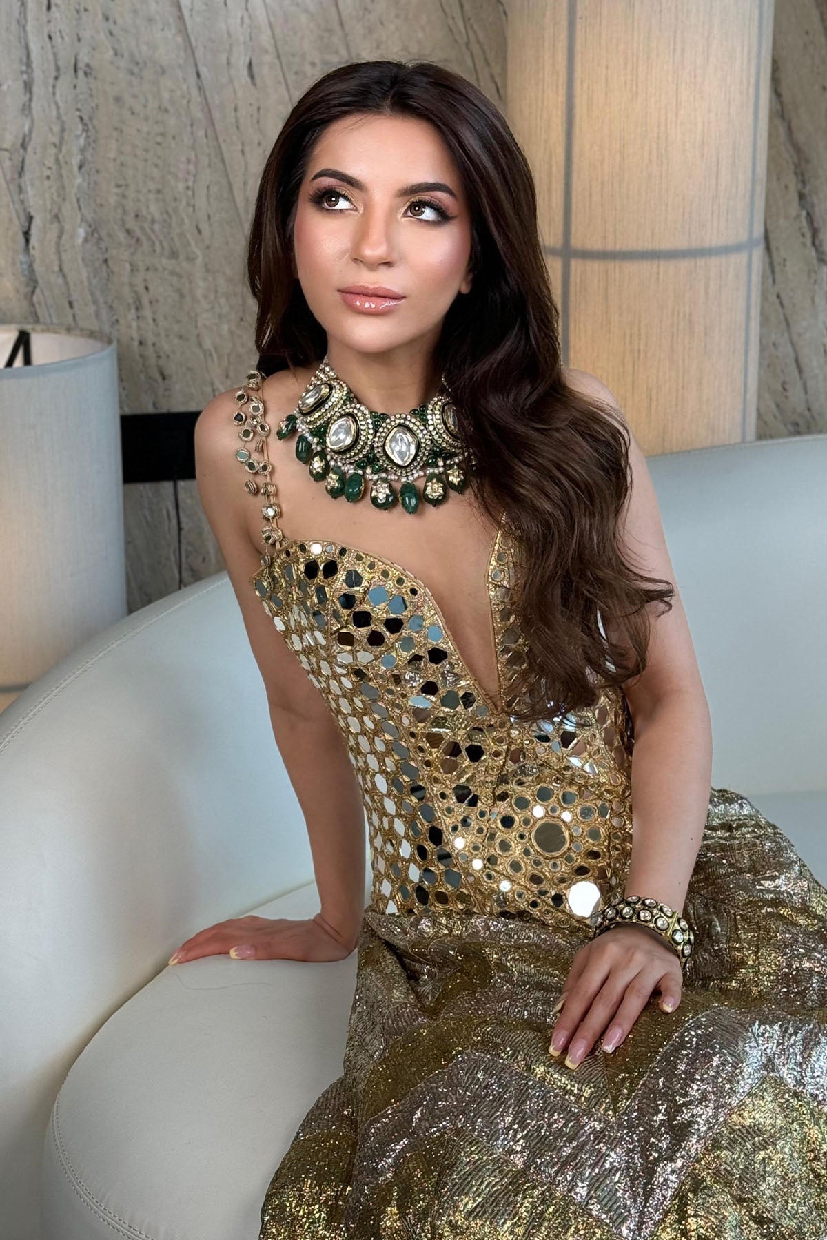 Sonam Babani in Chandi Sona Chevron Lampi Lehenga -B