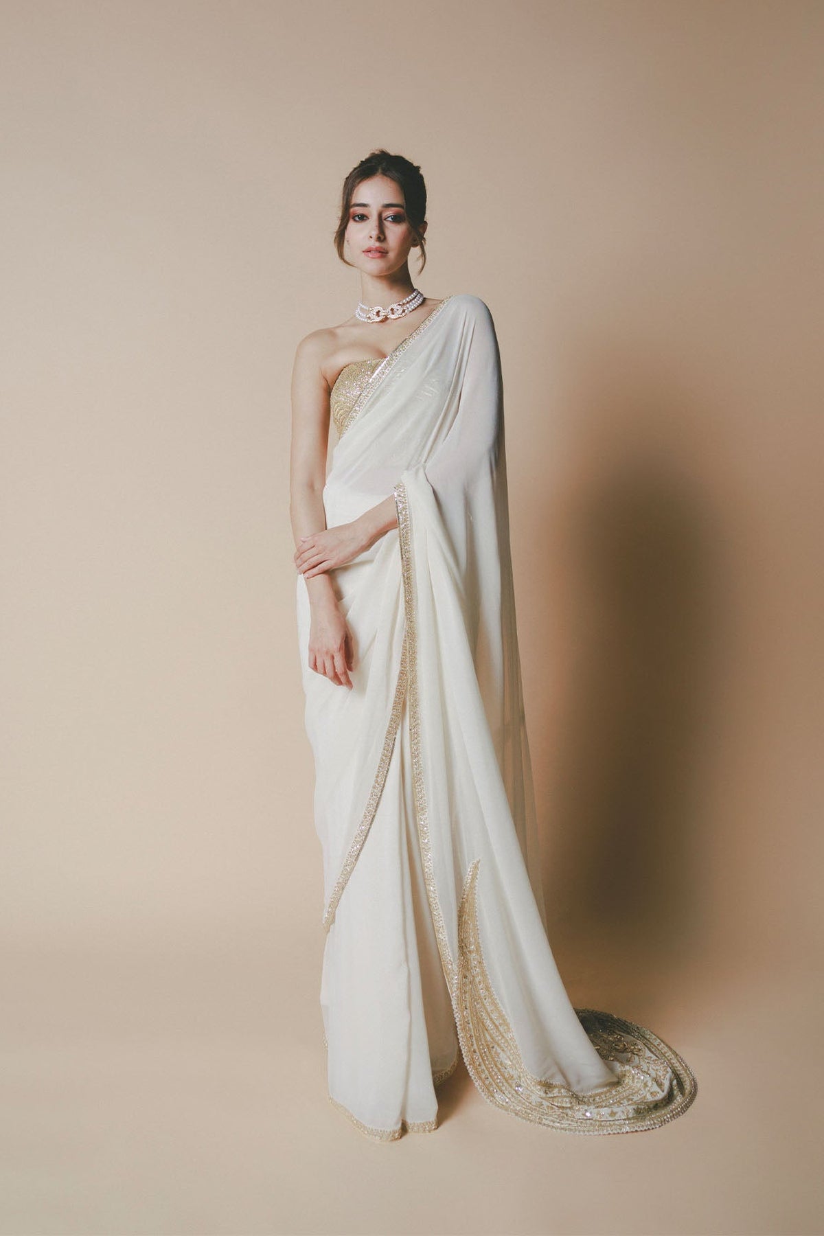 Ivory Chaand Saree