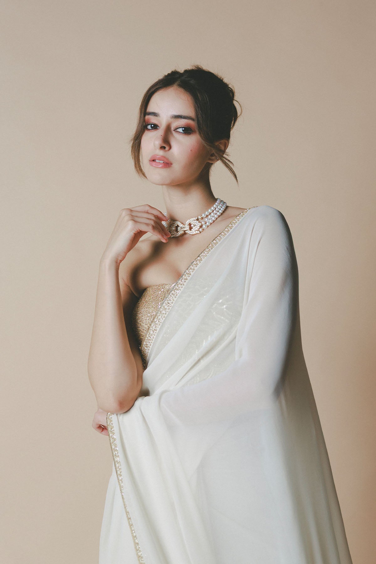 Ivory Chaand Saree