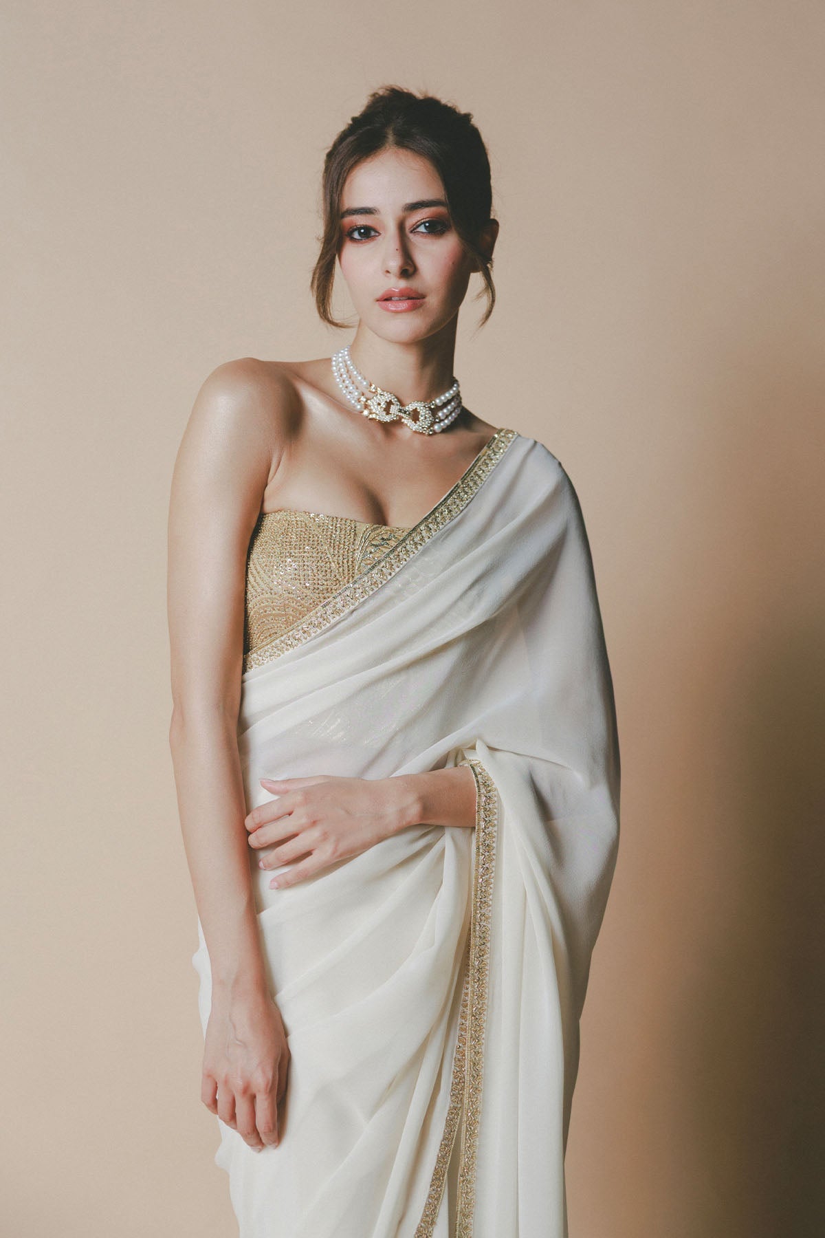 Ivory Chaand Saree