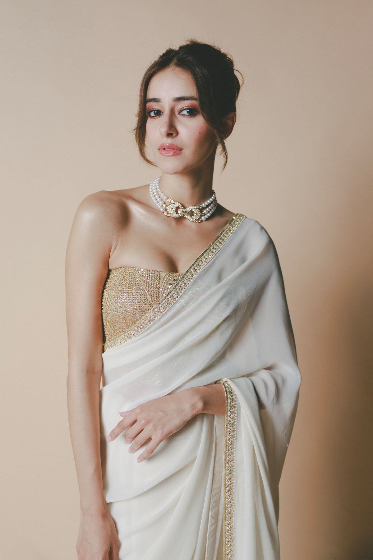 Ivory Chaand Saree