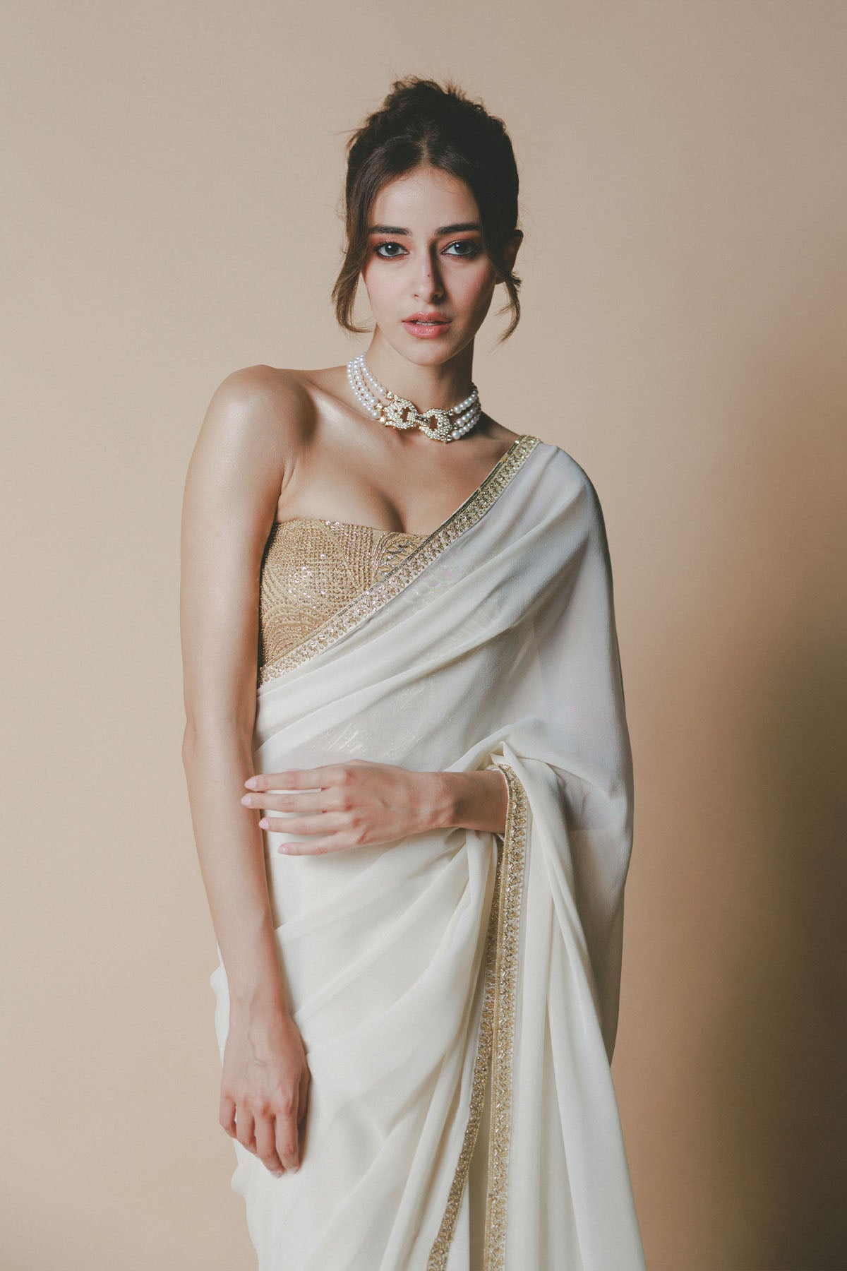 Ivory Chaand Saree