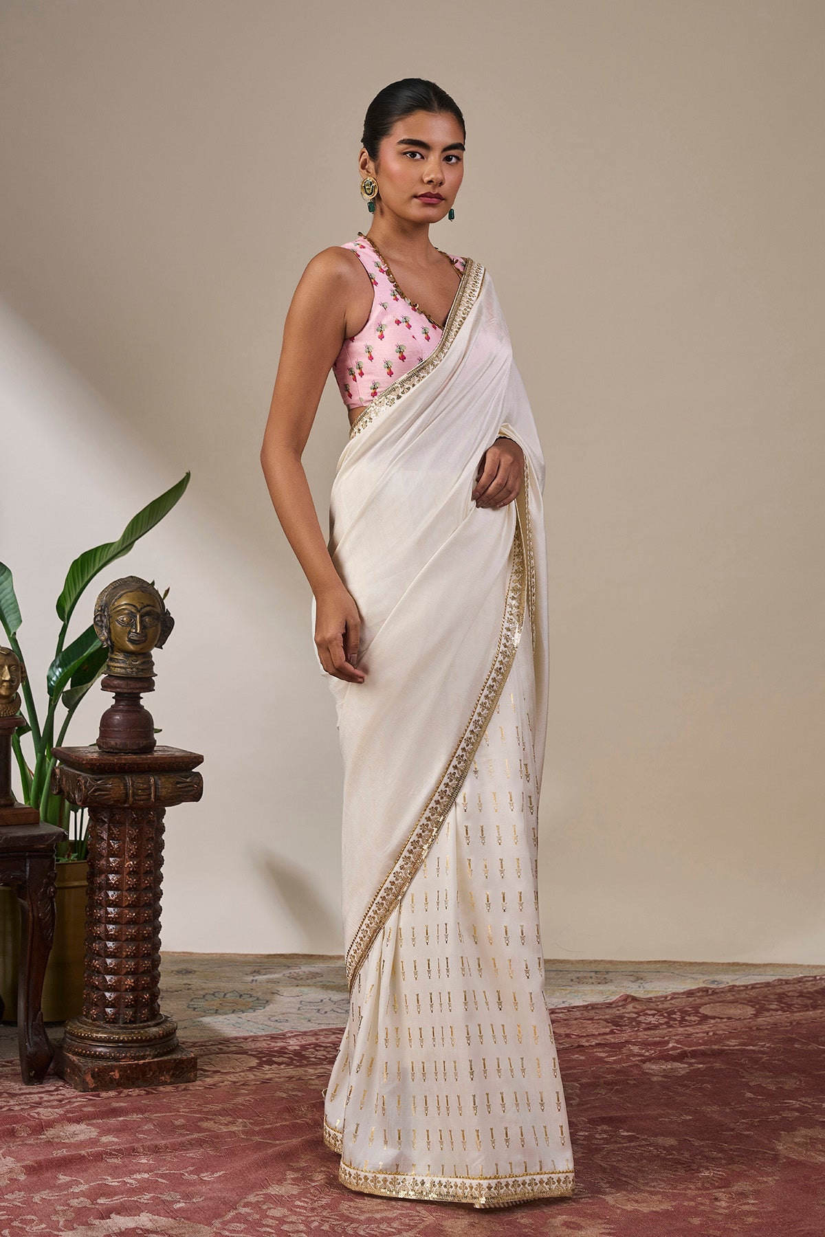 Ivory Darbaar Saree