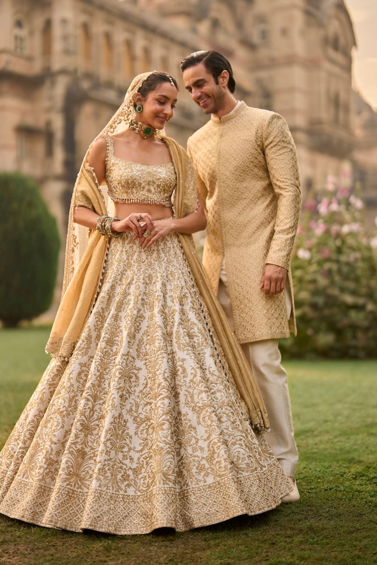 Ivory Gold Lehenga Set
