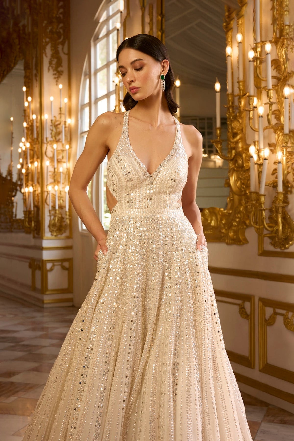 Ivory Sequin Gown