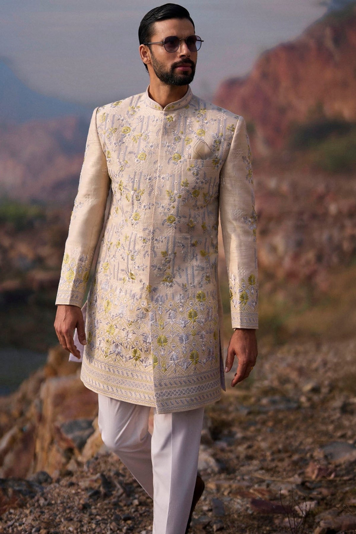 Ivory Sherwani Set
