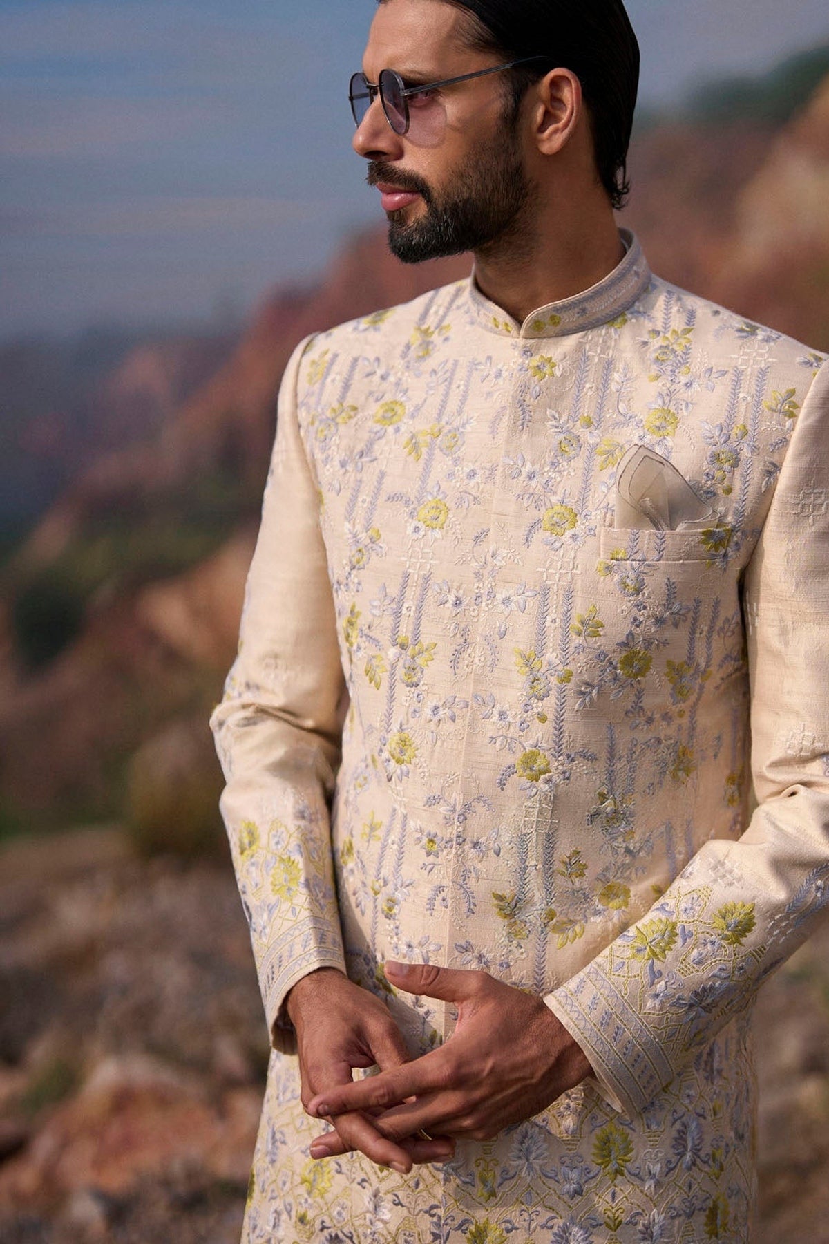 Ivory Sherwani Set