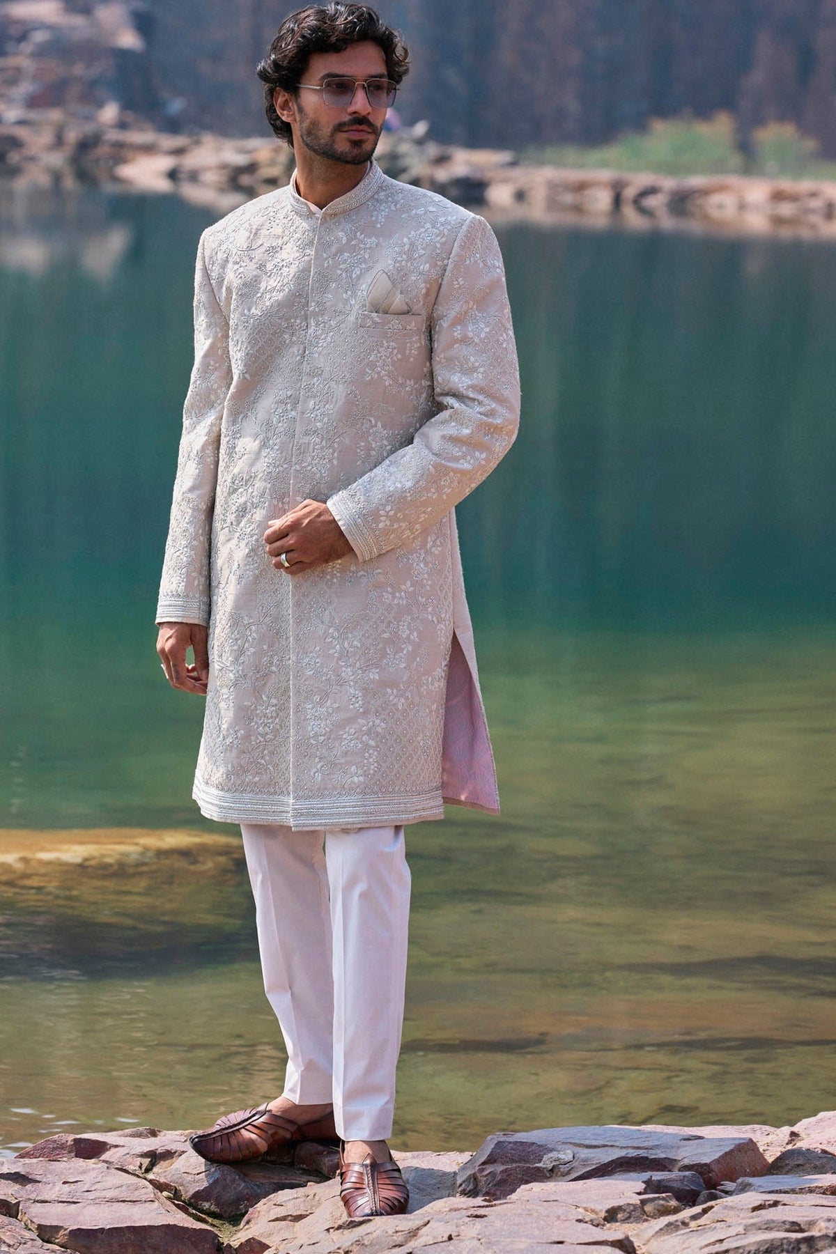 Ivory Sherwani Set