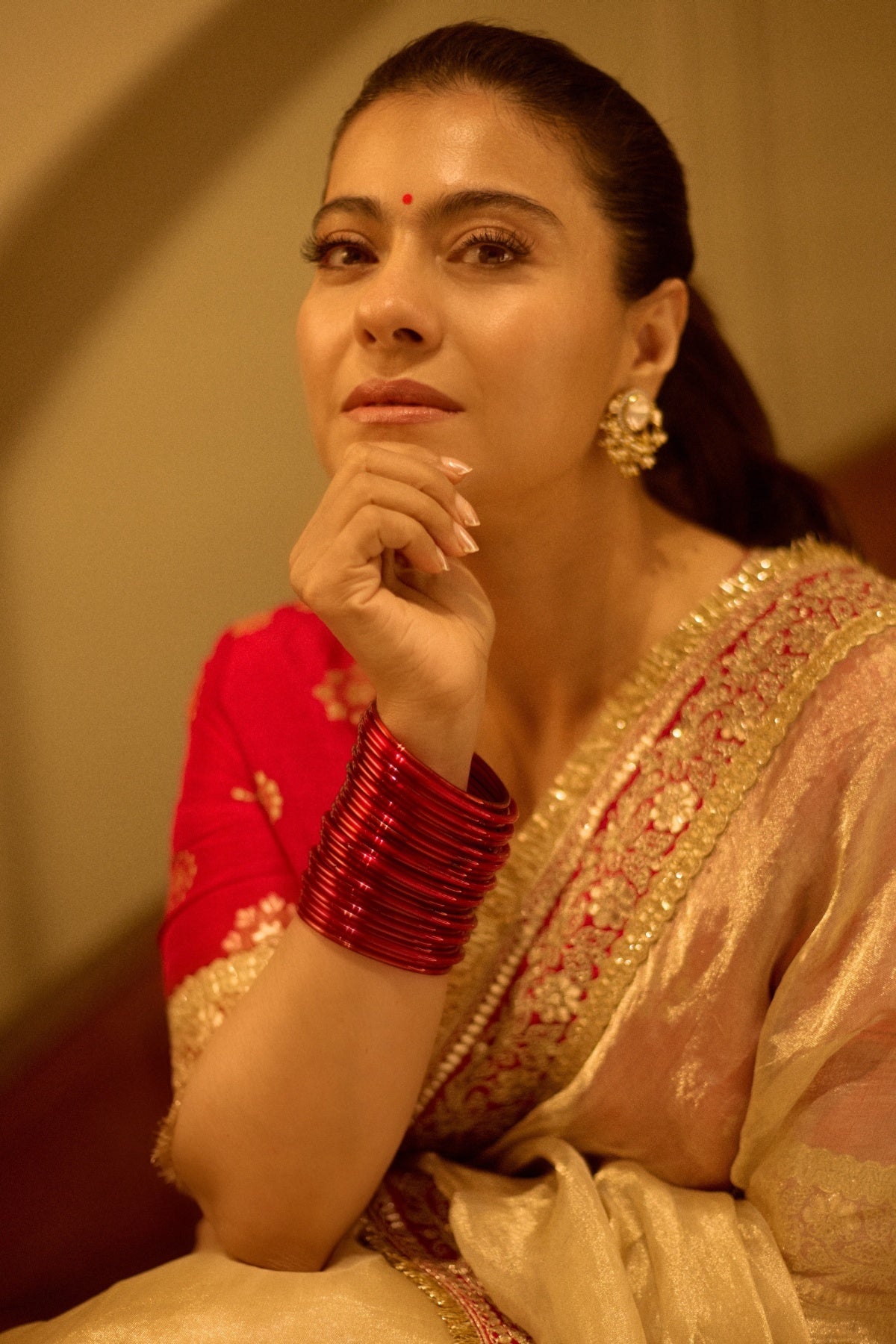 Kajol in Devi Saree Set