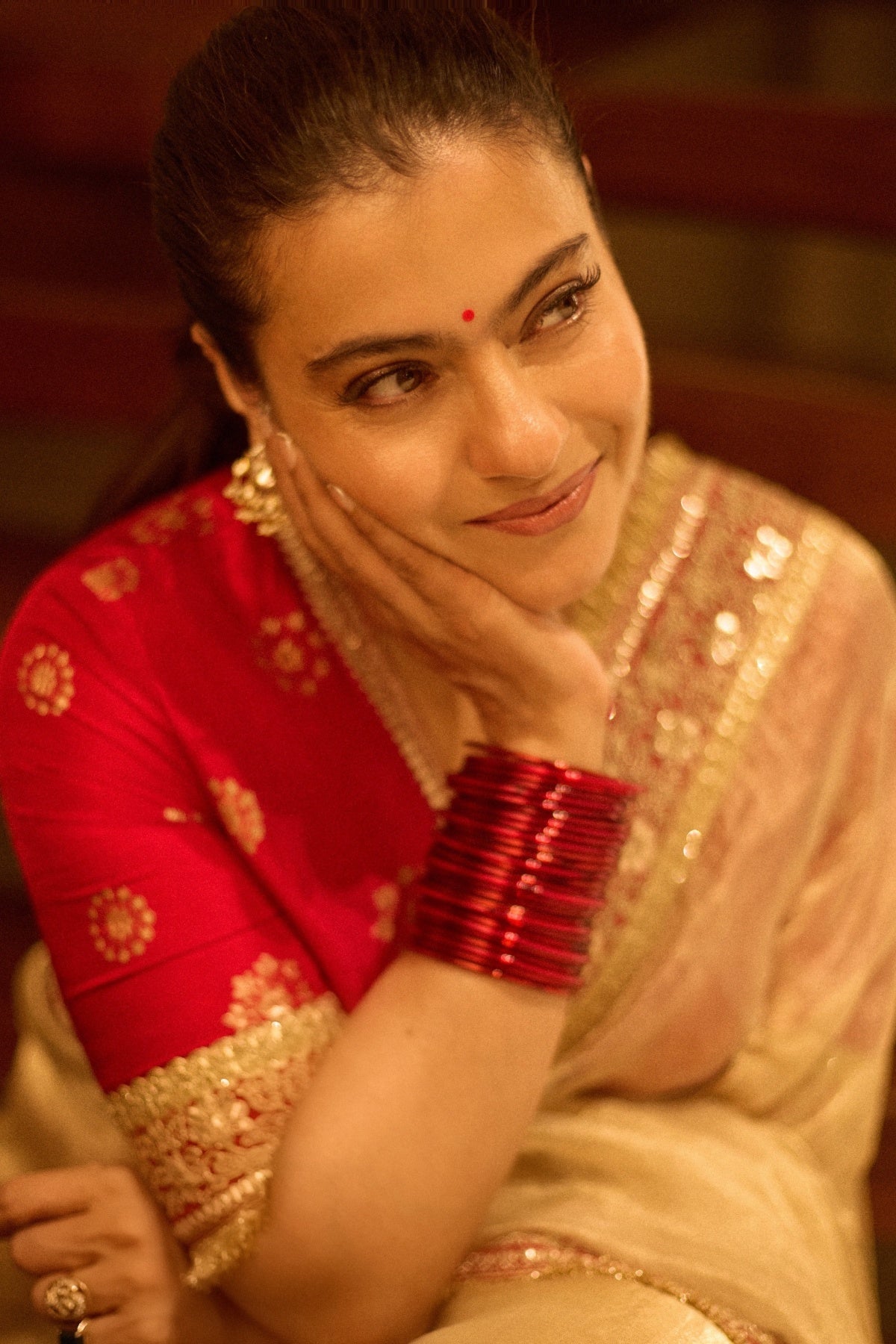 Kajol in Devi Saree Set