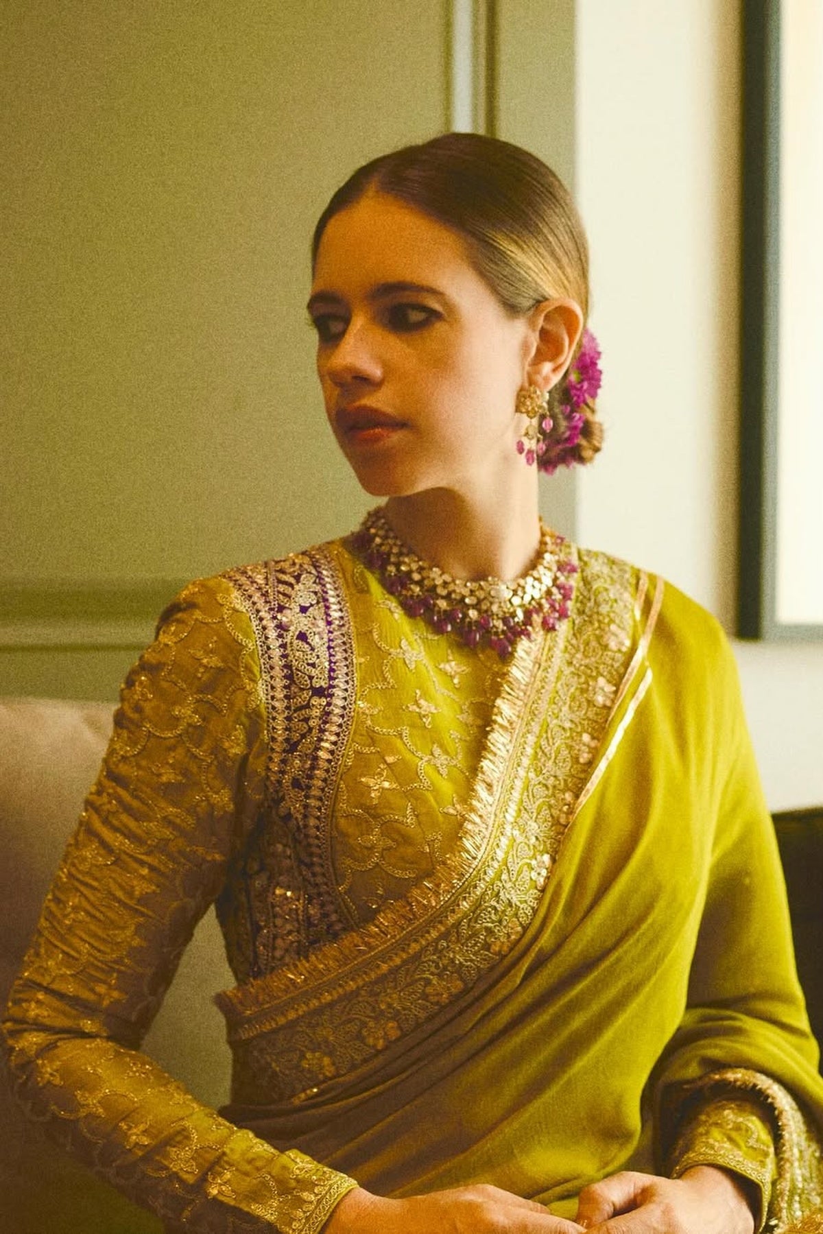Kalki Koechlin in Nizaam Saree Set