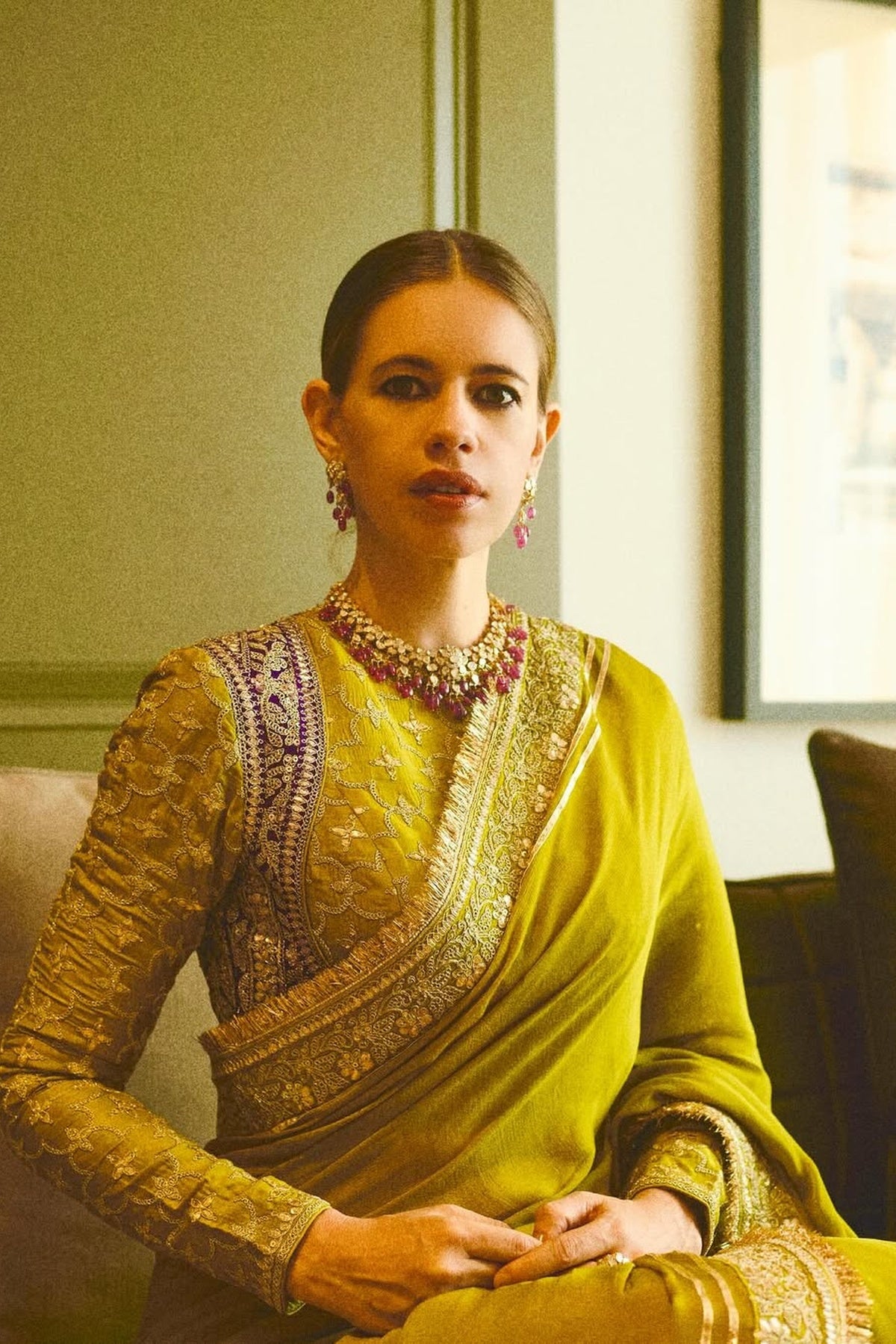 Kalki Koechlin in Nizaam Saree Set