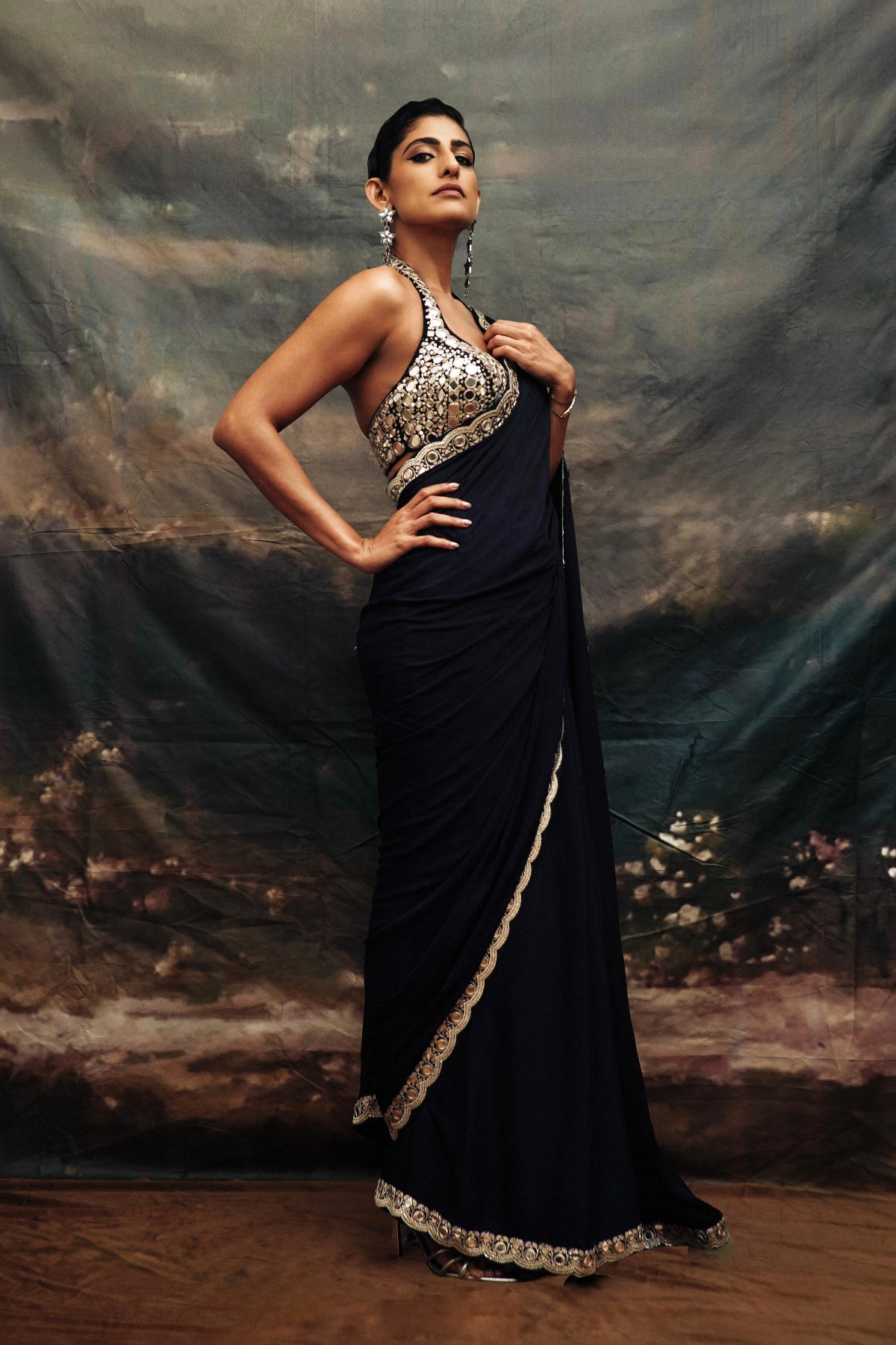 Kubbra Sait In Aradhana Saree
