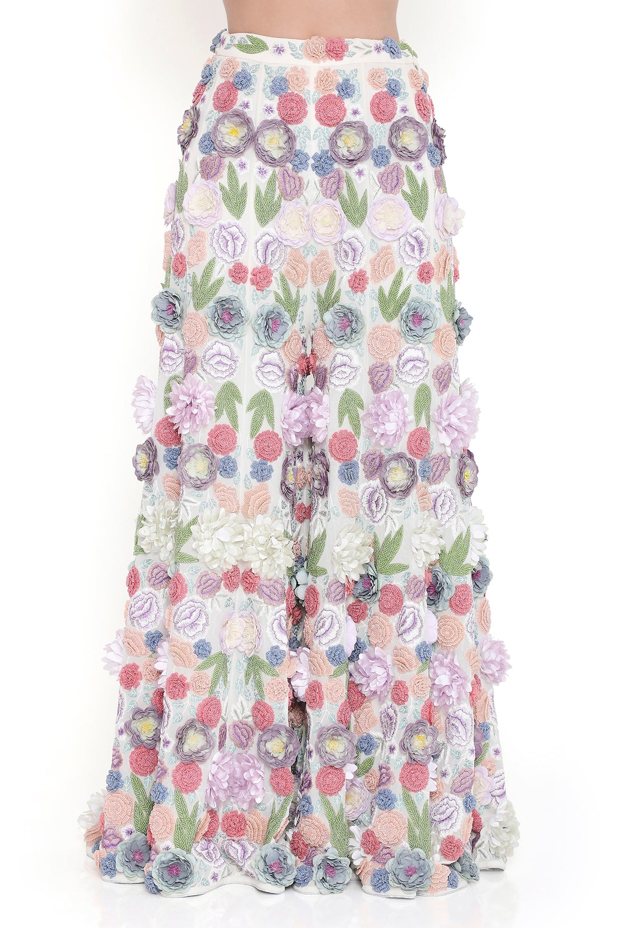 Leila Off White Embroiderd Choli And Sharara