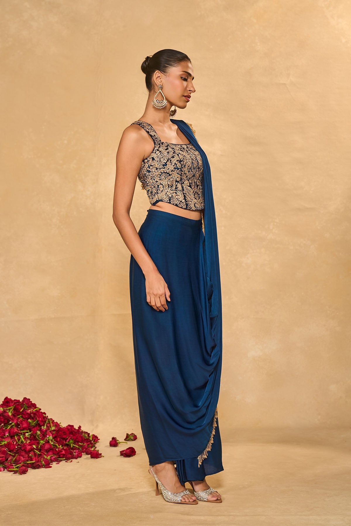 Lekha Slit Saree - Ready to ship
