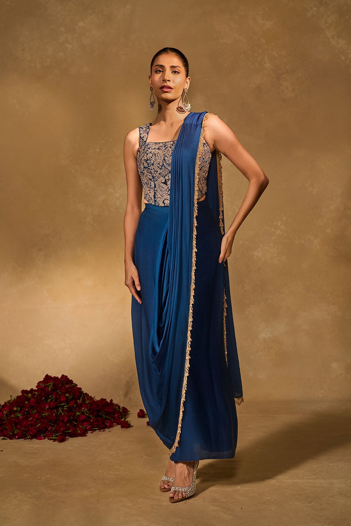 Lekha Slit Saree - Ready to ship