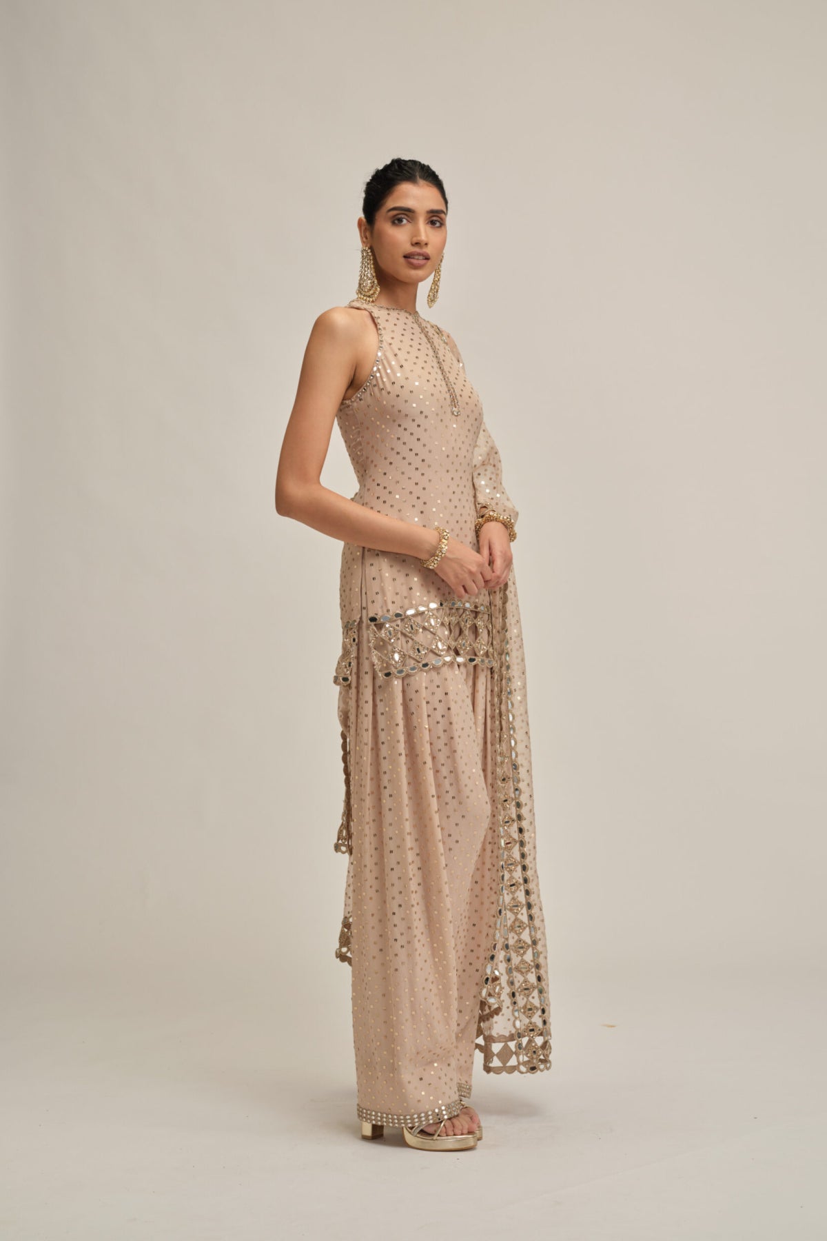 Light Beige Kurta Salwar Set