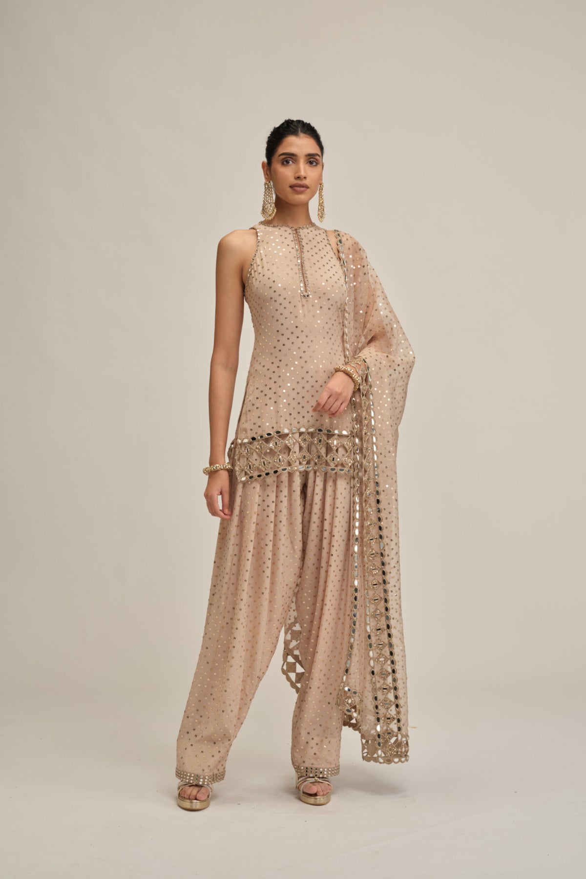 Light Beige Kurta Salwar Set
