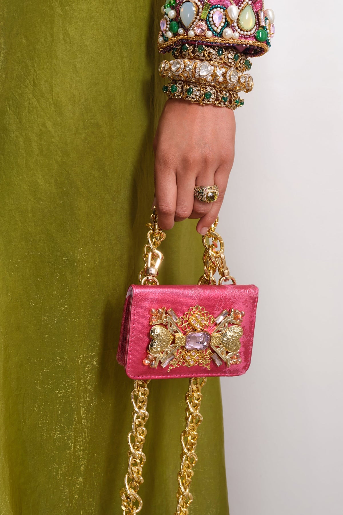 Luxe Rose Chainlink: Belt Bag