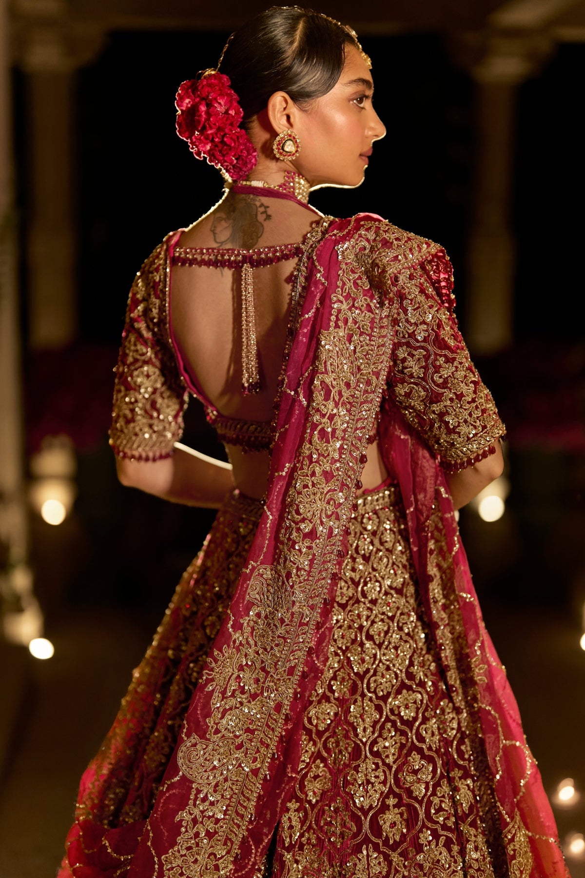 Maroon Zardosi Lehenga Set
