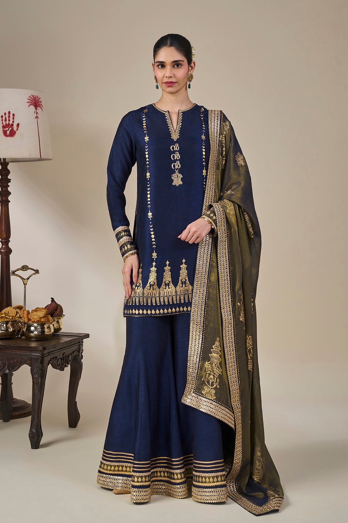 Blue Heirloom Moonfall Sharara Set