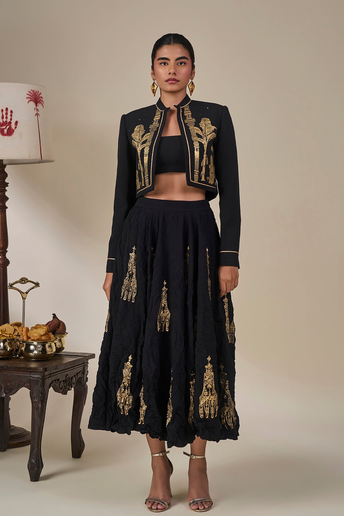 Black Malabar Heirloom Skirt Set