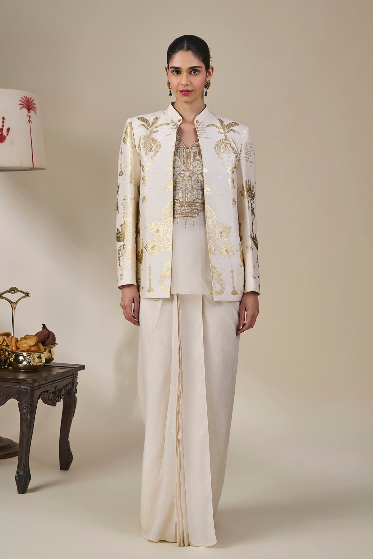 Ivory Malabar Golden Tales Skirt Set