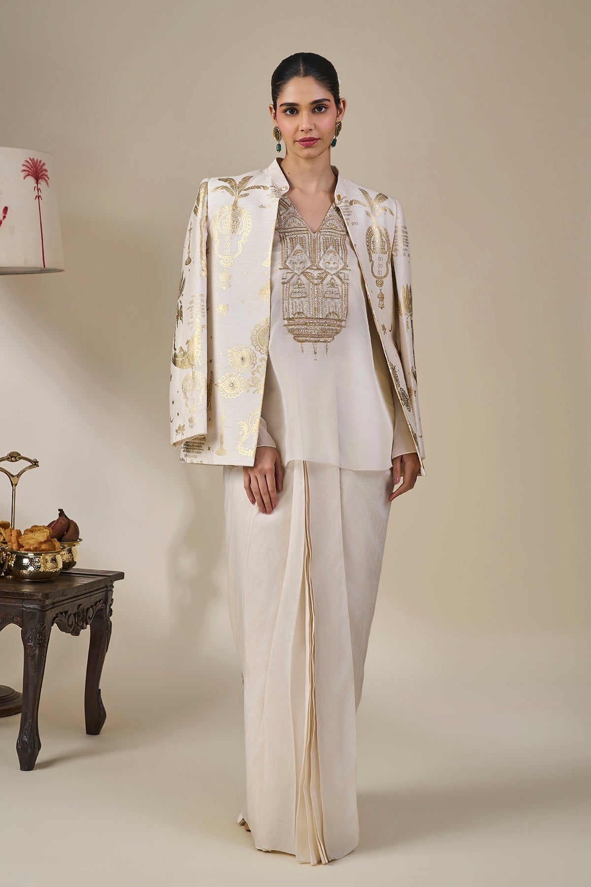 Ivory Malabar Golden Tales Skirt Set