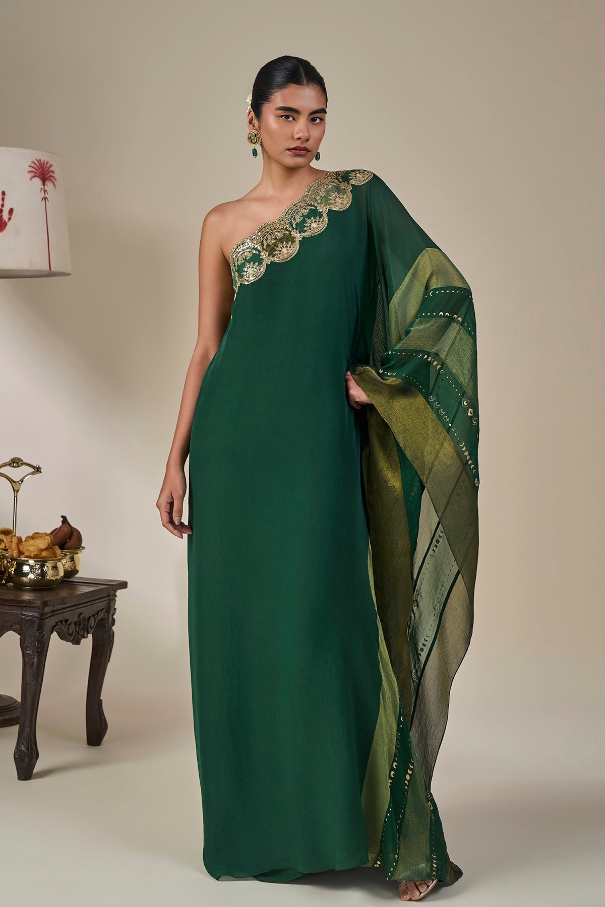Green Celestial Moonfall Kaftan