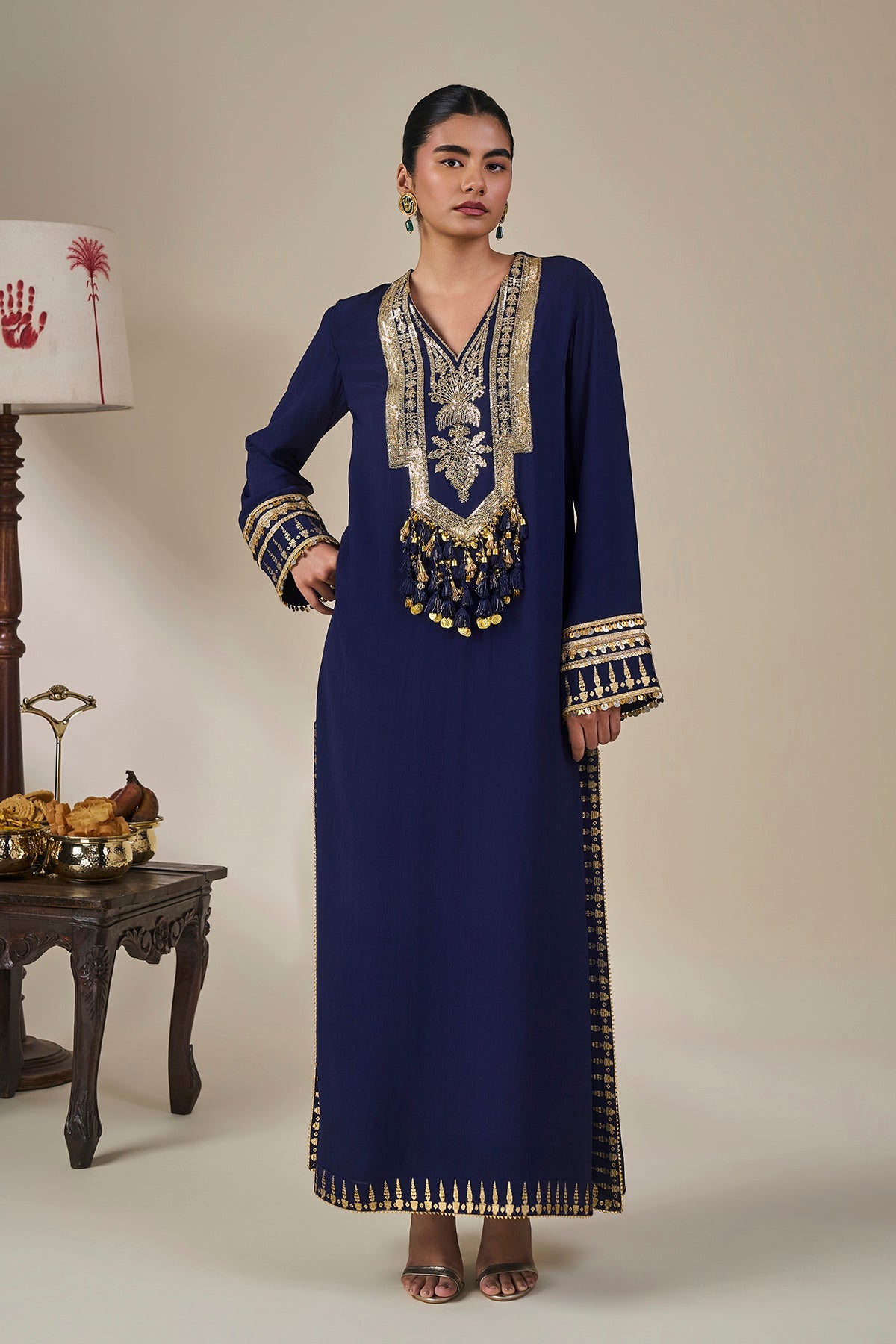 Sapphire Tidal Bloom Kaftan