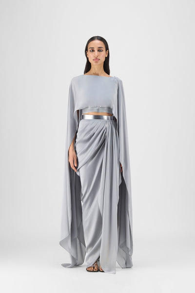 Metallic Fluid Cape And Skirt - Ready To Ship