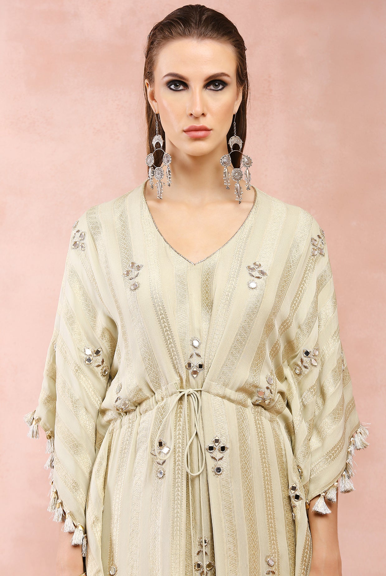 MINT EMBROIDERED KAFTAN