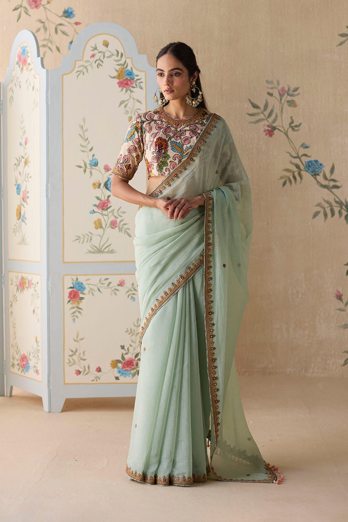 Mint – Kalamakari Saree