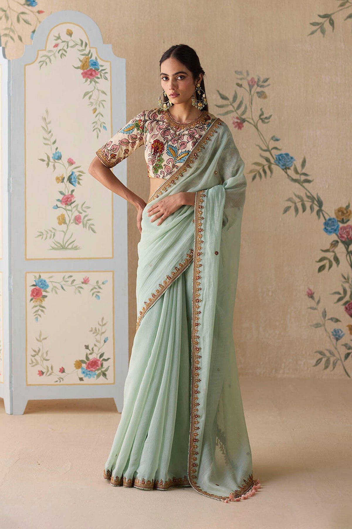 Mint – Kalamakari Saree