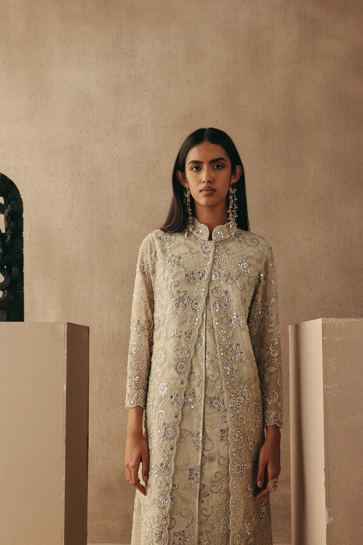 Mirrorwork Layered Dress Jacket