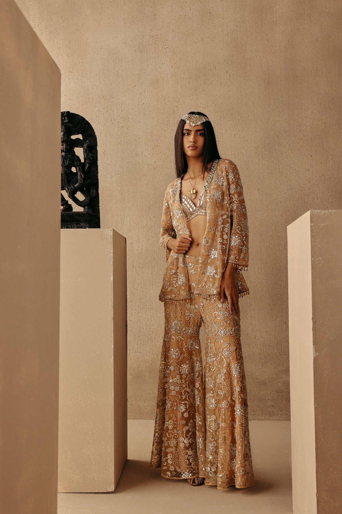Mirrorwork Shararas Pants