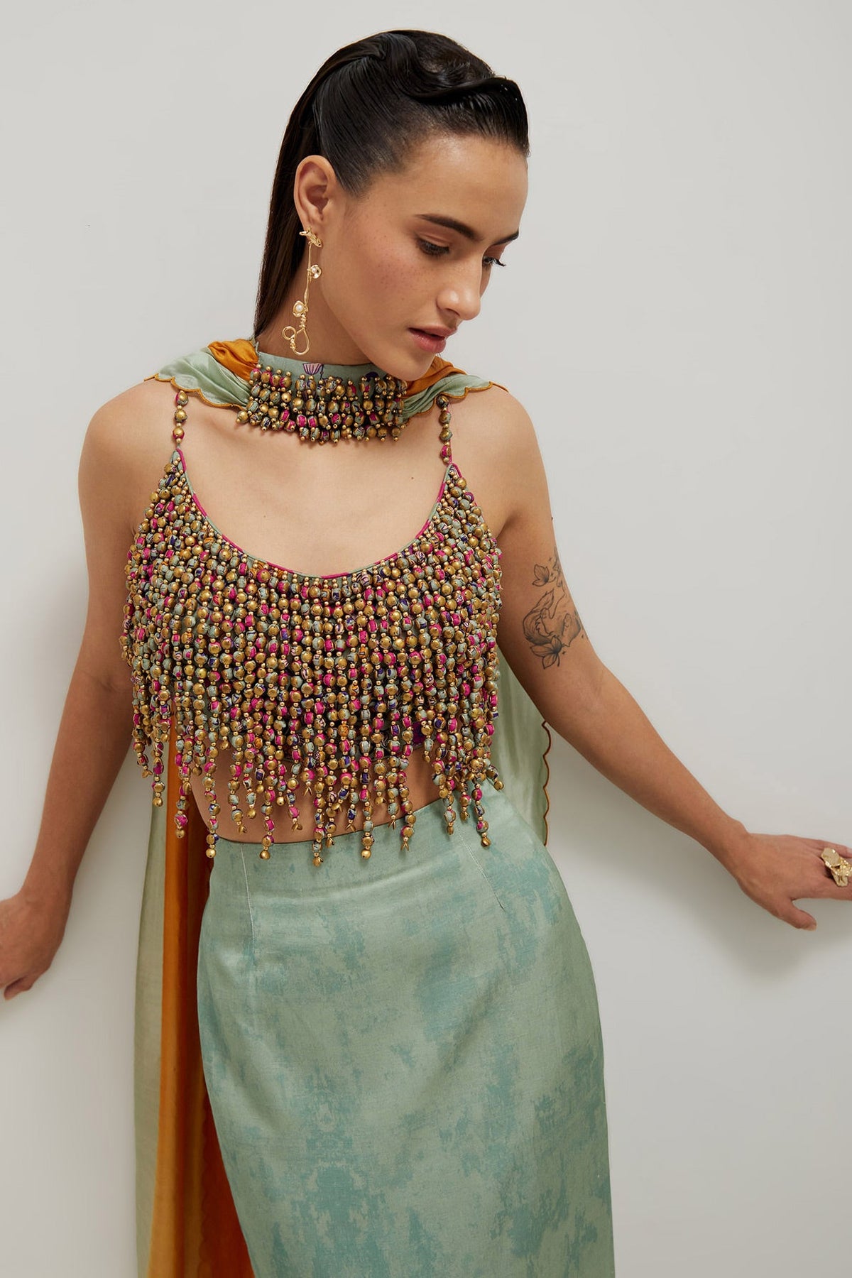 Sage Pencil  Skirt Set
